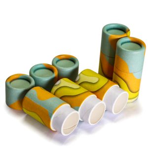 Customized Degradable Compostable White Kraft Paper Push Up Tube