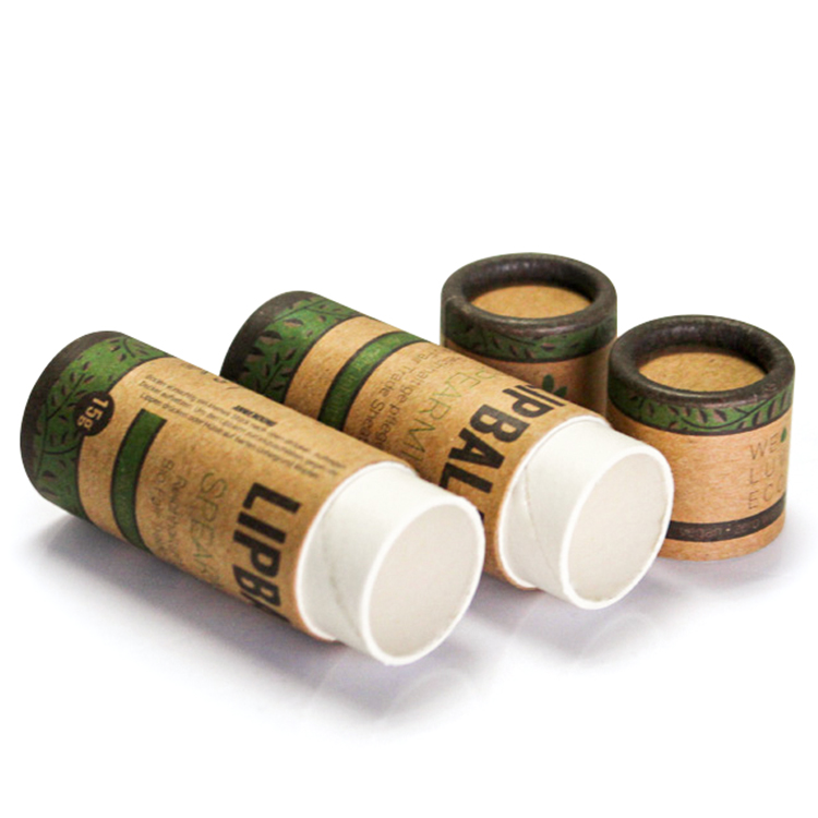 Plain Brown Kraft Paper Push Up Tube with Customized Logo - Kraft Paper Tube Packaging Cylinder Box - 2