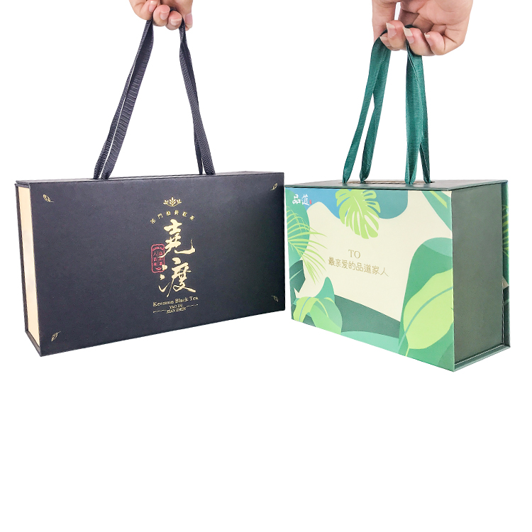 Luxury Customized Gift Paper Box Ribbon Handle - Paper box - 1