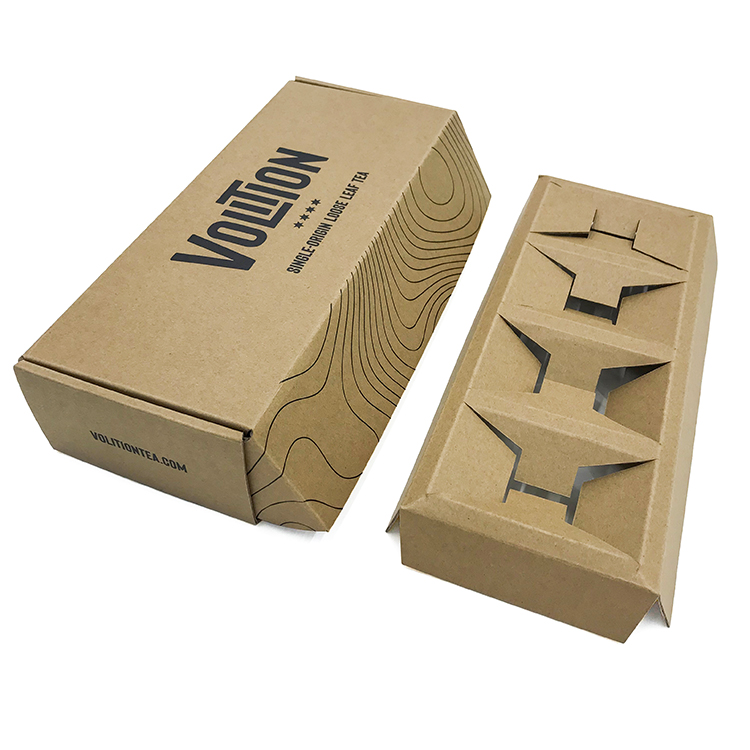 Biodegradable Natural Kraft paper box delivery postal box - Kraft Paper Tube Packaging Cylinder Box - 3