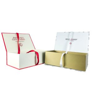 Luxury High Quality Texture Fancy Paper Gift Box With Decoration Ribbon