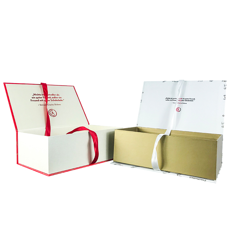 Luxury High Quality Texture Fancy Paper Gift Box With Decoration Ribbon - Paper box - 1