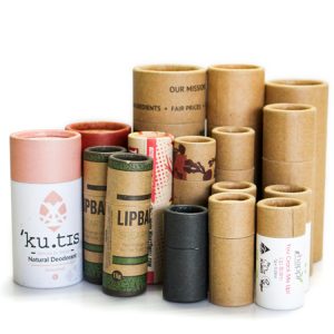 Custom Biodegradable Logo Lip Balm Push Up Paper Tube