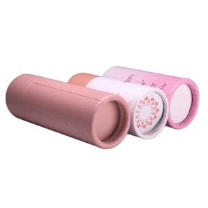 biodegradable lip balm/lip gloss push up paper tube - lip balm gloss lipstick deodorant paper tube packaging - 1
