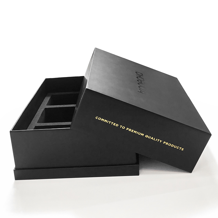Black Luxury High Quality Custom Paper Box With Brand Logo Spot UV - Paper box - 2