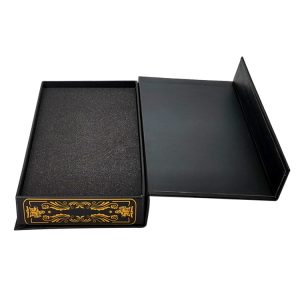 Custom Printing Cardboard Black Packaging Magnet Rigid Paper Box with Foam Insert - Paper Kraft Packaging boxes - 3