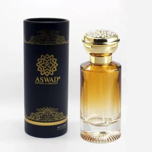 Custom Luxury Black Perfume Cosmetic Roller Bottle Box Packaging Perfume Paper Cylinder