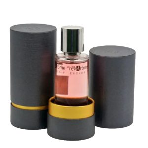 Eco friendly custom cosmetic paper tube perfume bottle cardboard printing cylinder for perfume packaging