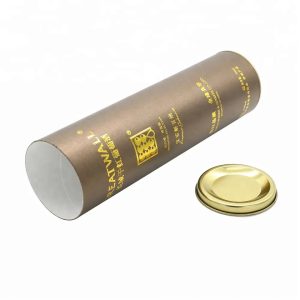 Factory wholesale wine bottle packaging cardboard water glass cylinder tube packing