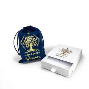 Own brand printed luxury set packaging jewelry gift drawer rigid box with velvet foam insert
