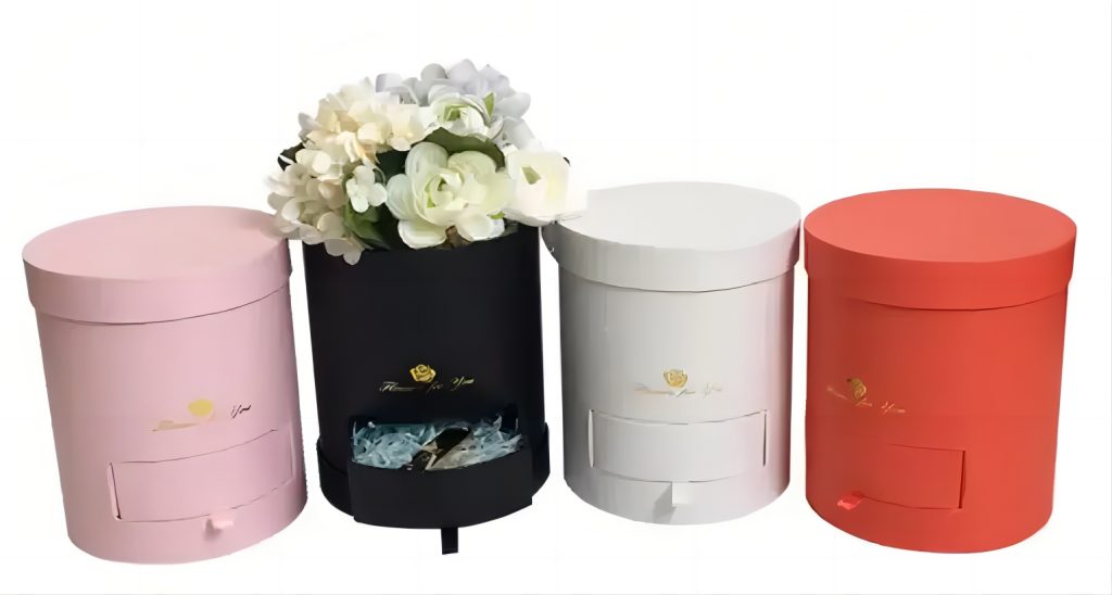Custom Flower Paper Tubes Luxury Round Flower Gift Packaging Cardboard Boxes -  - 1