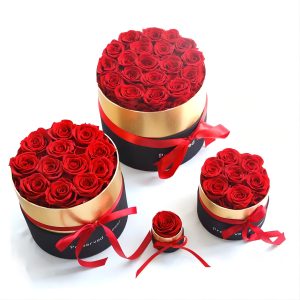 customized recyclable round floral box packaging
