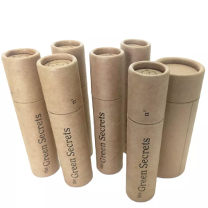 Eco Friendly skincare product packaging craft paper tube essential oils kraft gift box