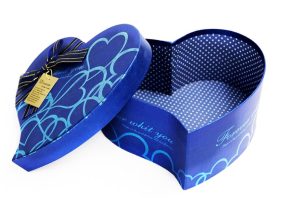 Heart fancy paper box cylinder tube cardboard packaging box with lid