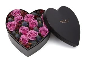 Premium Quality Customized Logo Printed Luxury Round Flower Gift Display Heart Shape Paper Tuve Box