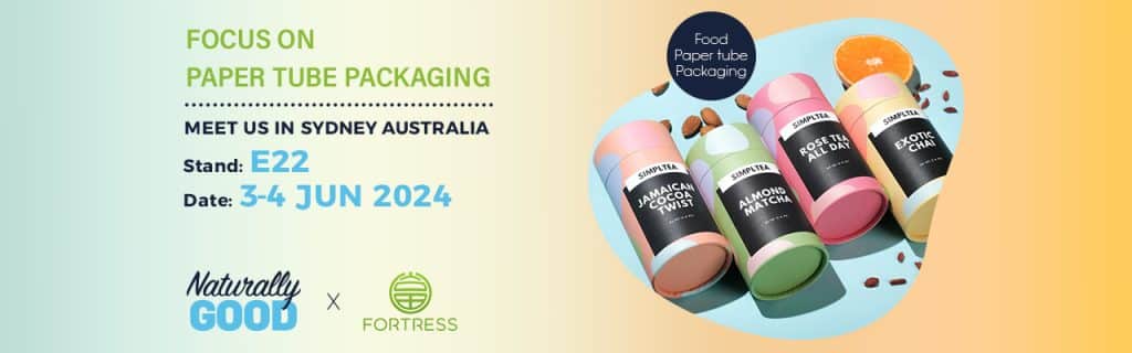 Naturally Good Expo Fair Australia Sydney trade show Summit with Fortress Paper Tube Packaging Solutions. - - 12 1280x400 1 Fortress Paper Packaging Solution for Naturally Good Expo Food Drink Beauty Personal Care Natural Home Living