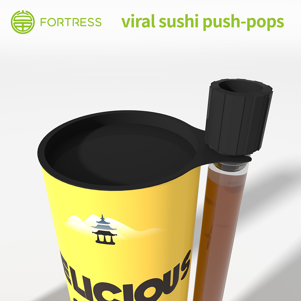 sushi pop up cylinder box packaging sushi container with lid