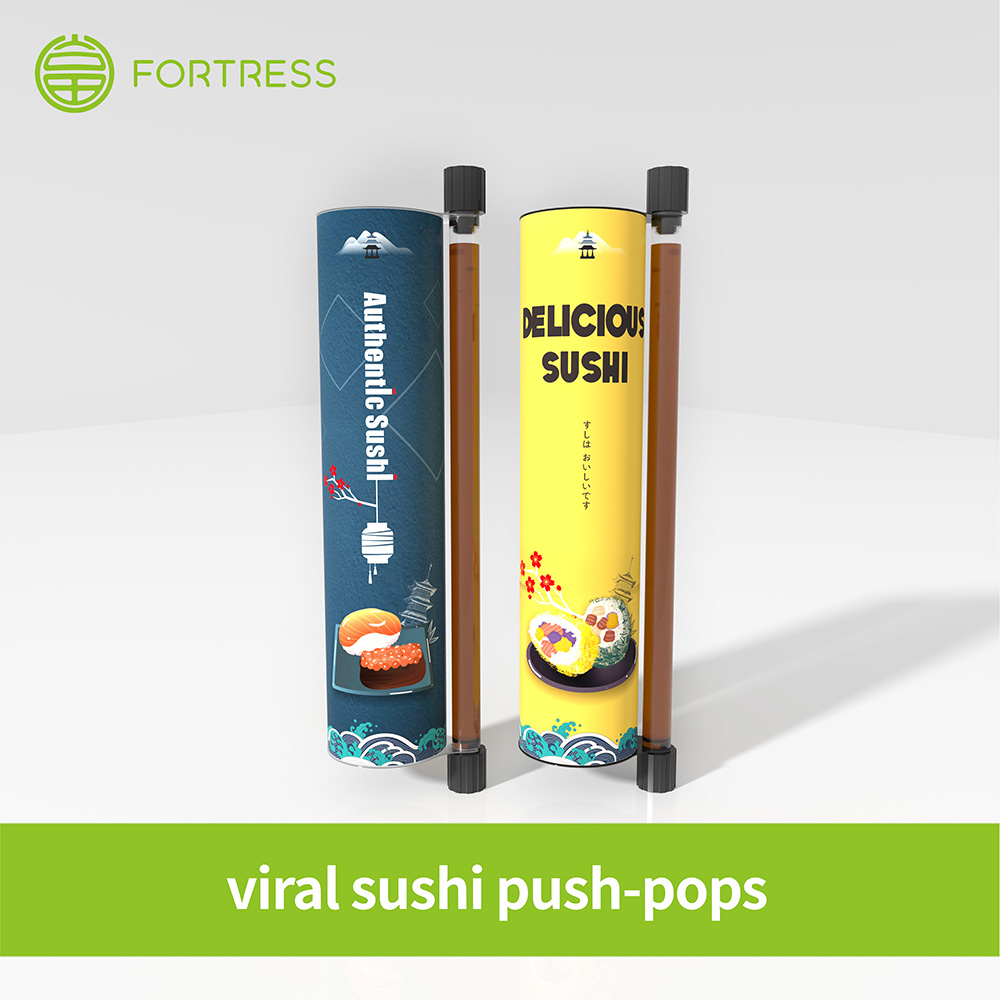 sushi push pop tube container paper packaging